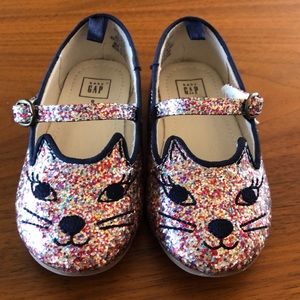 Baby Gap Multi glitter ballet flat w/strap